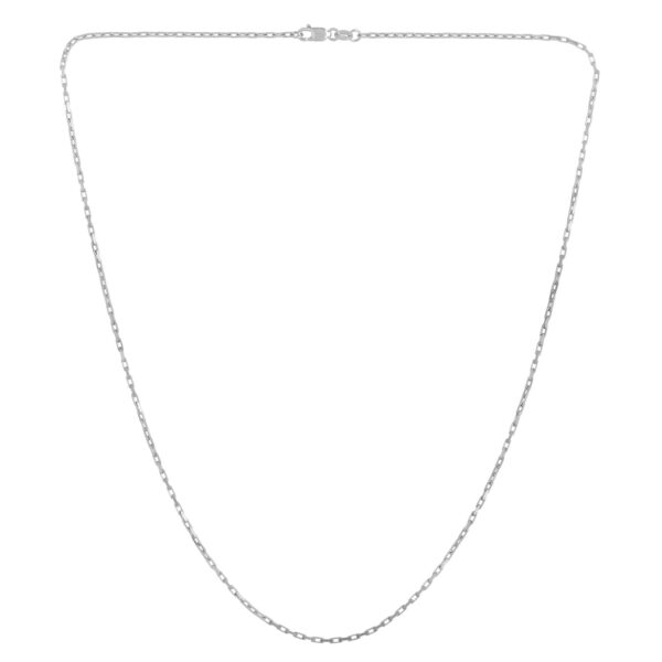 14k White Gold French Cable Chain (1.30 mm) - Image 3