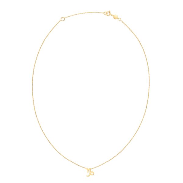 14K Yellow Gold Capricorn Necklace - Image 3