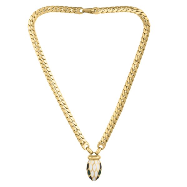 Le Serpent Curb Link Necklace in 14K Yellow Gold - Image 2