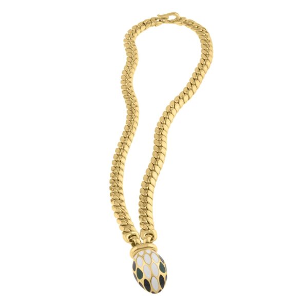 Le Serpent Curb Link Necklace in 14K Yellow Gold - Image 3