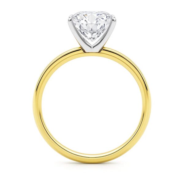 5 Carat Cushion Lab Grown IGI G/VS1 Diamond Solitaire Ring in 14K Yellow Gold - Image 5