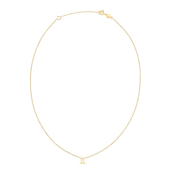 14K Yellow Gold Gemini Necklace - Image 2