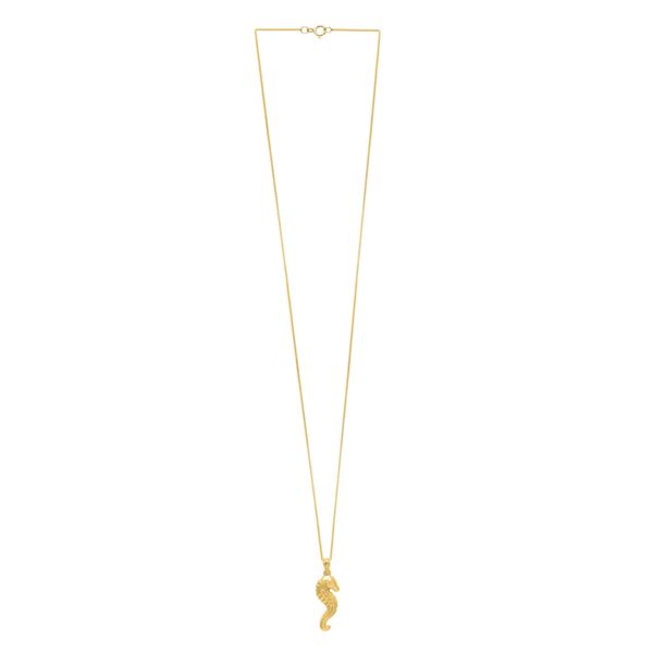 Seahorse Necklace in 10K Yellow Gold - Image 2