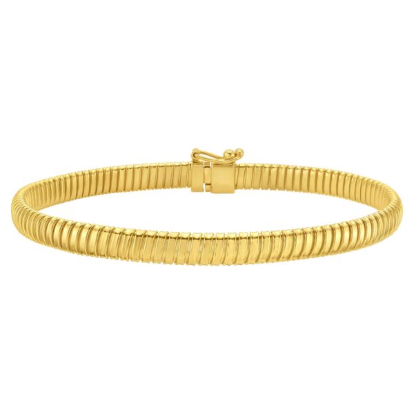 14K Yellow Gold Tubogas Bracelet (5.00 mm) - Image 2