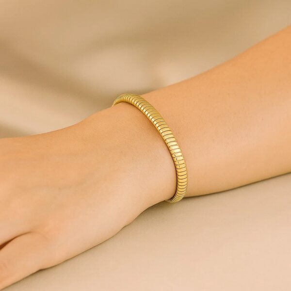 14K Yellow Gold Tubogas Bracelet (5.00 mm) - Image 3