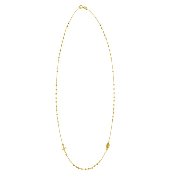 14K Yellow Gold Rosary Necklace - Image 2