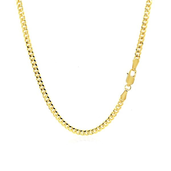 3.30mm 14K Yellow Gold Gourmette Chain - Image 2