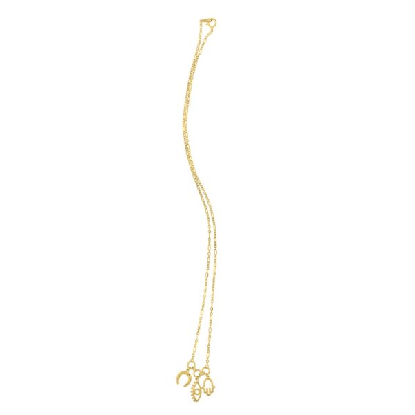 Drop Necklace with Lucky Charms in 14K Yellow Gold - Image 3