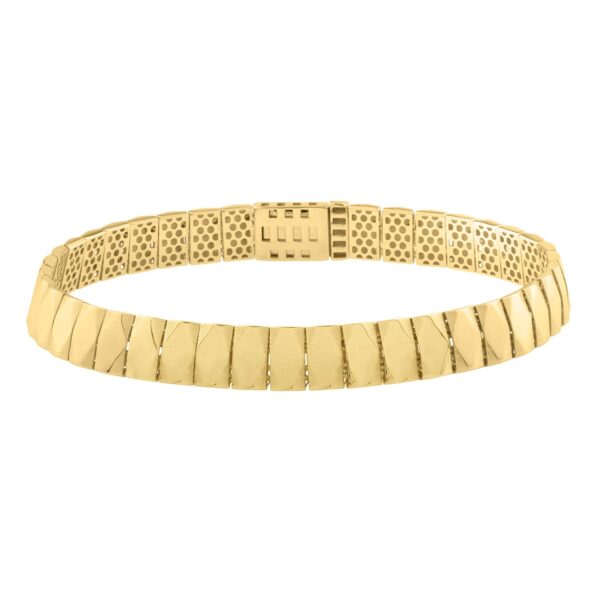 Geometric Tile Bracelet in 14K Yellow Gold  (7.10 mm) - Image 2