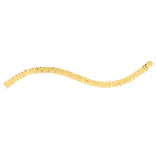Geometric Tile Bracelet in 14K Yellow Gold  (7.10 mm) - Image 3