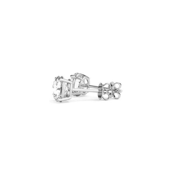 2 cttw Certified IGI Lab Grown Round Diamond Stud Earrings 14k White Gold(G/VS2) - Image 4