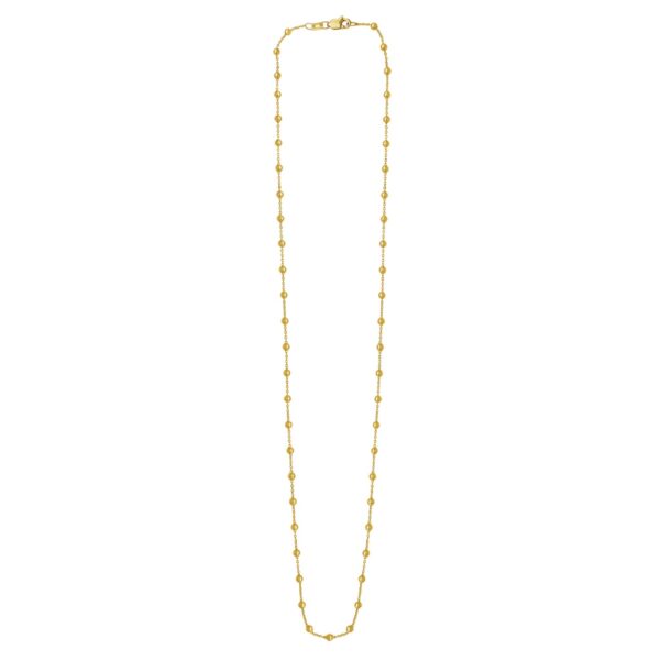 Layering Saturn Bead Necklace in 14K Yellow Gold - Image 3