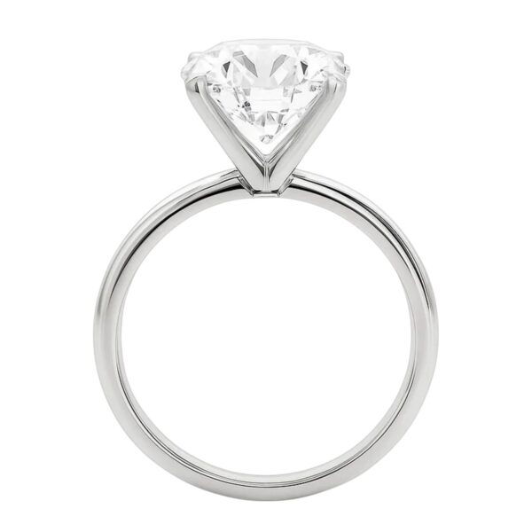 5 Carat Oval Lab Grown IGI G/VS1 Diamond Solitaire Ring in 14K White Gold - Image 4
