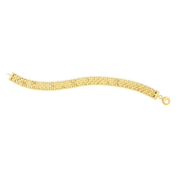 Panther Link Medium Bracelet in 14K Yellow Gold (9.60 mm) - Image 2
