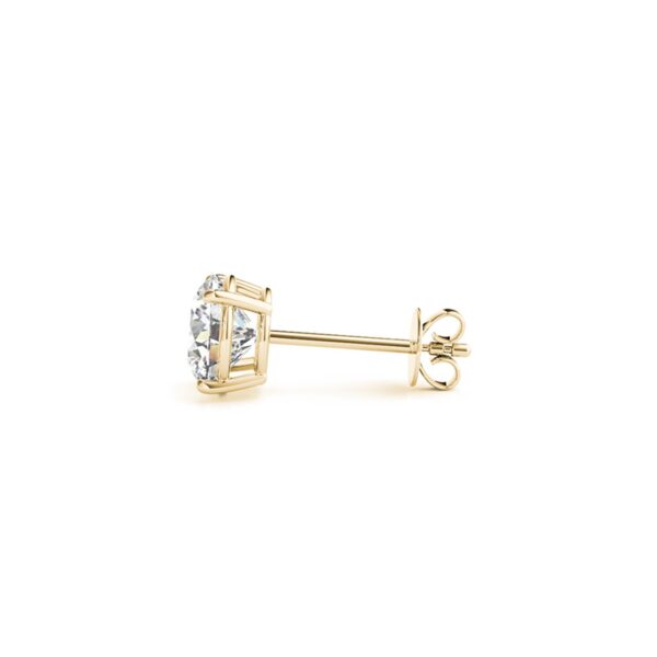 3 cttw Certified IGI Lab Grown Round Diamond Earrings 14k Yellow Gold (G/VS2) - Image 2
