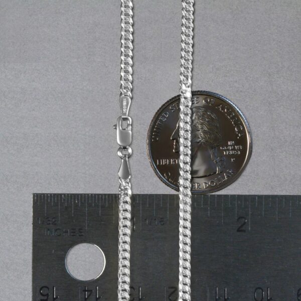 14K White Gold Gourmette Chain (2.80 mm) - Image 4