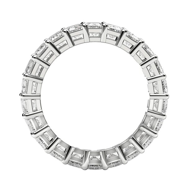 Emerald Cut Lab Grown Diamond Eternity Ring in 14k White Gold (3 cttw FG/VS2) - Image 3