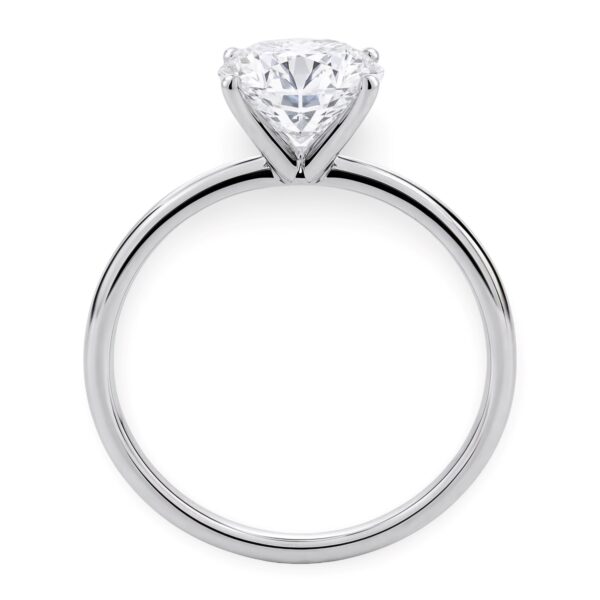 5 Carat Round Lab Grown IGI G/VS1 Diamond Solitaire Ring in 10K White Gold - Image 5