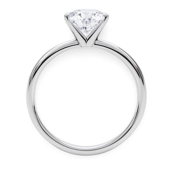 5 Carat Round Lab Grown IGI G/VS1 Diamond Solitaire Ring in 14K White Gold - Image 5