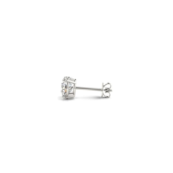 1 cttw Certified IGI Lab Grown Round Diamond Stud Earrings 14k White Gold(G/VS2) - Image 2