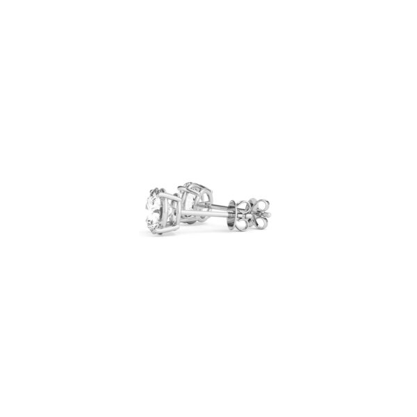 1 cttw Certified IGI Lab Grown Round Diamond Stud Earrings 14k White Gold(G/VS2) - Image 4