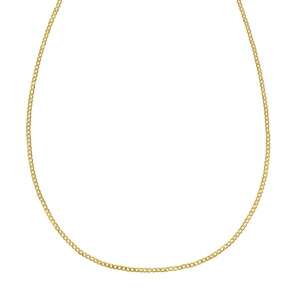 14k Yellow Gold Solid Curb Chain (2.60 mm) - Image 2