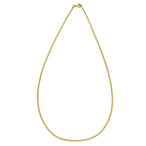 14k Yellow Gold Solid Curb Chain (2.60 mm) - Image 3