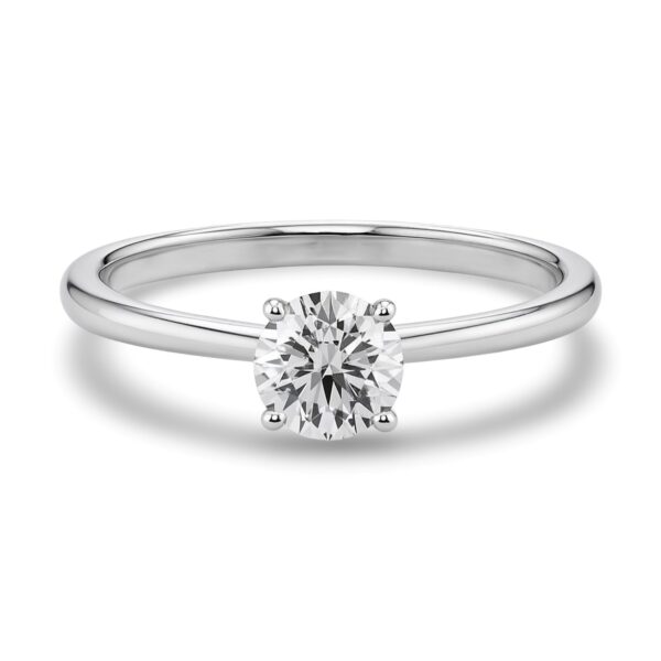 3/4 Carat Round Lab Grown IGI G/VS1 Diamond Solitaire Ring in Sterling Silver - Image 5