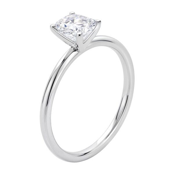 1 1/2 Carat Emerald Lab Grown IGI G/VS1 Diamond Solitaire Ring in 10K White Gold - Image 3