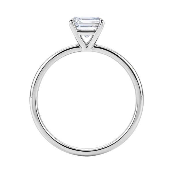 1 1/2 Carat Emerald Lab Grown IGI G/VS1 Diamond Solitaire Ring in 10K White Gold - Image 5