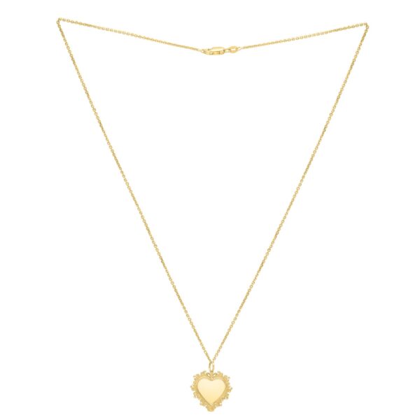 Baroque Heart Necklace in 14K Yellow Gold - Image 3