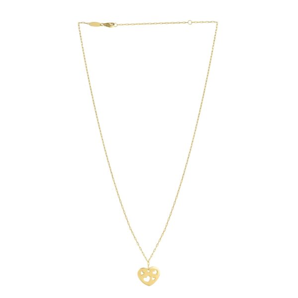 Cutout Heart Necklace in 14K Yellow Gold - Image 2