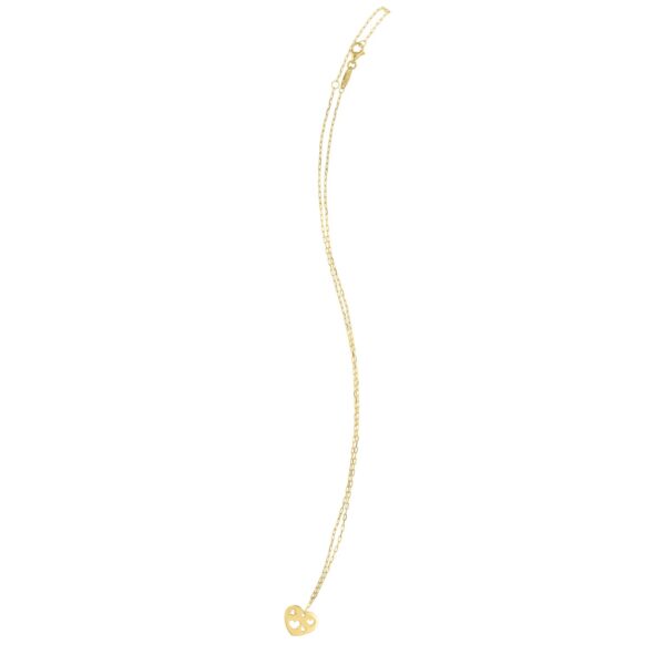 Cutout Heart Necklace in 14K Yellow Gold - Image 3