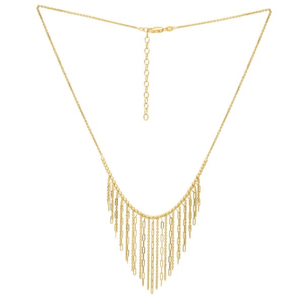 Graduated Fringe Necklace in 14K Yellow Gold - Image 2