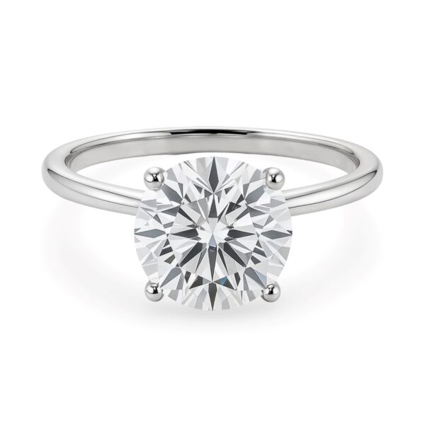 2 Carat Round Lab Grown IGI G/VS1 Diamond Solitaire Ring in 10K White Gold - Image 5