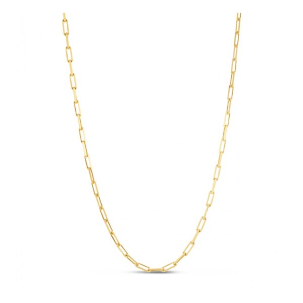 Sterling Silver Gold Plated Paperclip Chain (2.95 mm) - Image 2