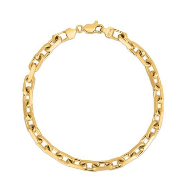 14k Yellow Gold French Cable Chain Bracelet  (4.80 mm) - Image 2