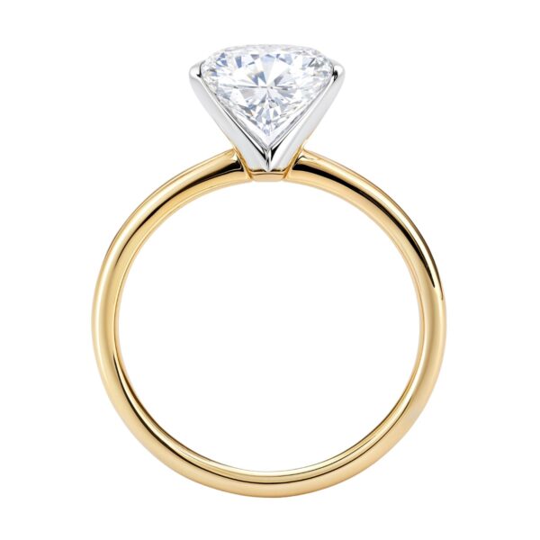 2 Carat Oval Lab Grown IGI G/VS1 Diamond Solitaire Ring in 14K Yellow Gold - Image 5