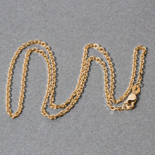 18k Yellow Gold Diamond Cut Cable Link Chain (1.90 mm) - Image 6