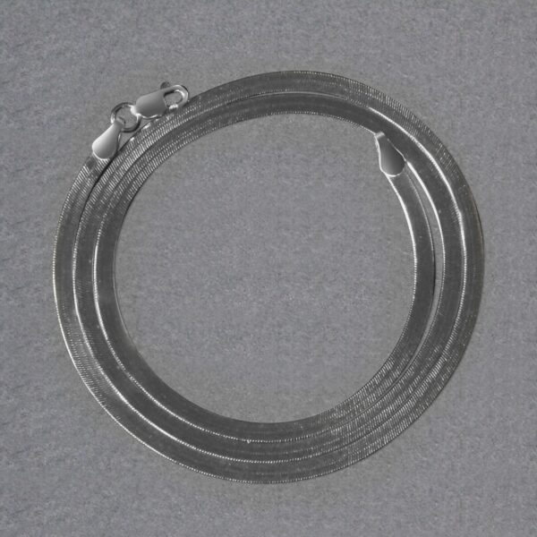 14k White Gold Super Flex Herringbone Chain (2.80 mm) - Image 6