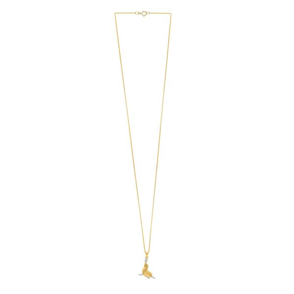 Seal Necklace in 10k Two Tone Gold - Image 2