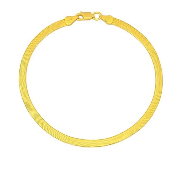 14k Yellow Gold Super Flex Herringbone Bracelet (1.50 mm) - Image 2