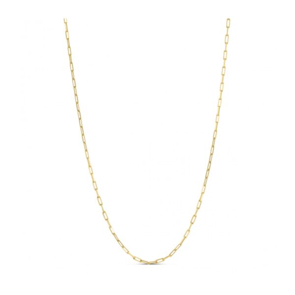 Sterling Silver Gold Plated Paperclip Chain (1.80 mm) - Image 2