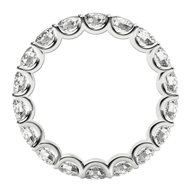 Round Cut Lab Grown Diamond Eternity Ring in 14k White Gold (2 cttw FG/VS2) - Image 3