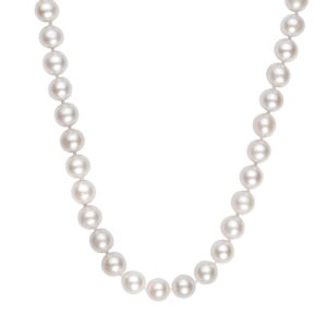 Pearl Necklace with Ball Clasp in 14K Yellow Gold