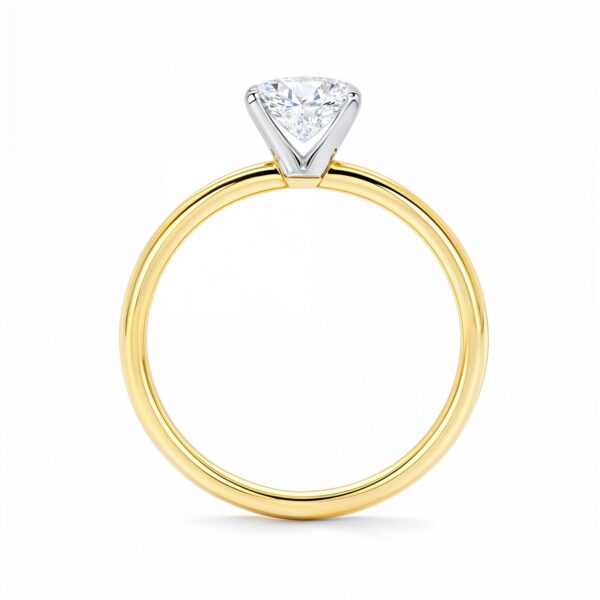 2 Carat Radiant Lab Grown IGI G/VS1 Diamond Solitaire Ring in 14K Yellow Gold - Image 5
