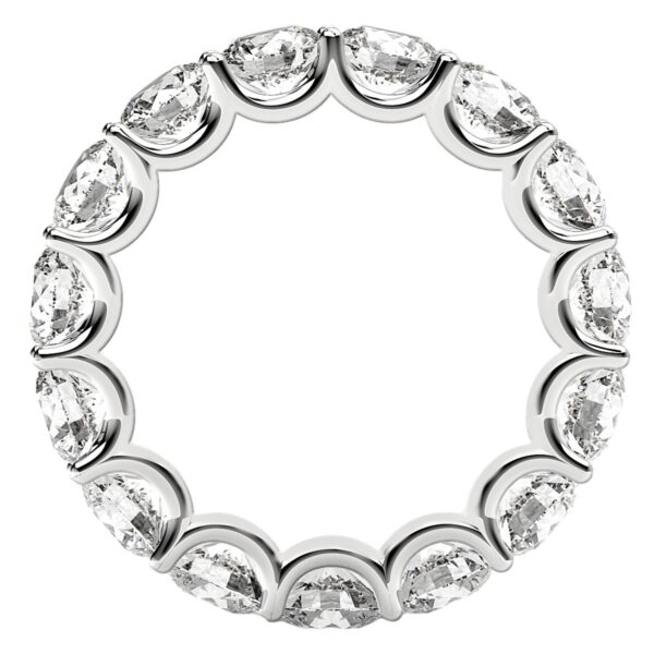 Round Cut Lab Grown Diamond Eternity Ring in 14k White Gold (5 cttw FG/VS2) - Image 3