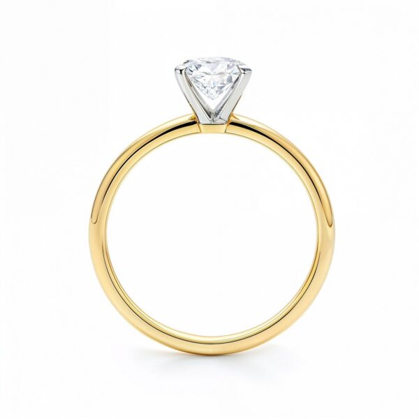 1 Carat Radiant Lab Grown IGI G/VS1 Diamond Solitaire Ring in 10K Yellow Gold - Image 4