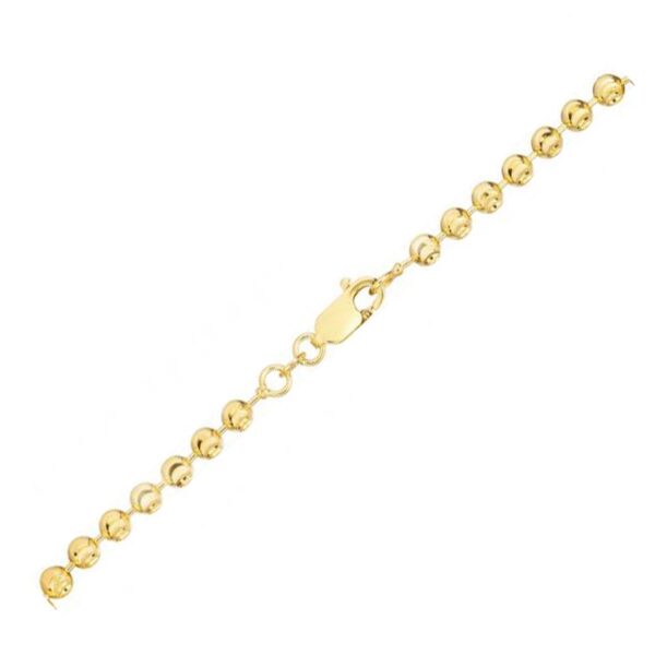 Moon Cut Bead Chain in 14k Yellow Gold (3.00 mm) - Image 2