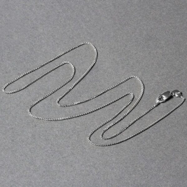 14k White Gold Round Wheat Chain (0.80 mm) - Image 3